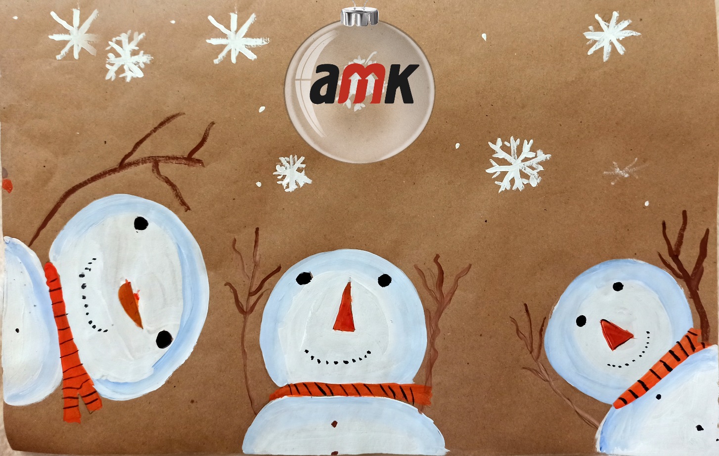 Новогоднее поздравление со снеговиками от АМК фото