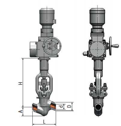 Клапан регулирующий игольчатый с рычажным приводом 9с-6-4э| Фото